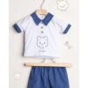 Completo due pezzi corto in jersey di cotone per neonato motivo orsetto – GARY