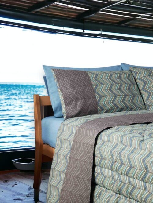 Parure copripiumino doppie federe Zig Zag - BASSETTI