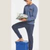 U7080_AVIO Pigiama estivo uomo a serafino manica lunga pantalone lungo – NAZARENO GABRIELLI